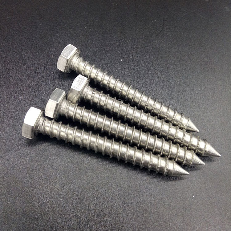 304不锈钢外六角木牙螺钉 din571自攻螺丝 家具装修螺丝 m6-m12