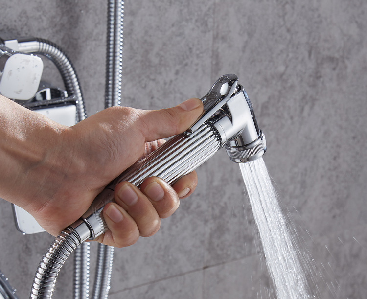 卫生间淋浴花洒套装 妇洗喷枪淋浴器四挡全铜龙头全铜管一件起批