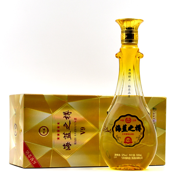 江苏洋河镇低价白酒批发海蓝之樽金钻 浓香型42度 500ml*6