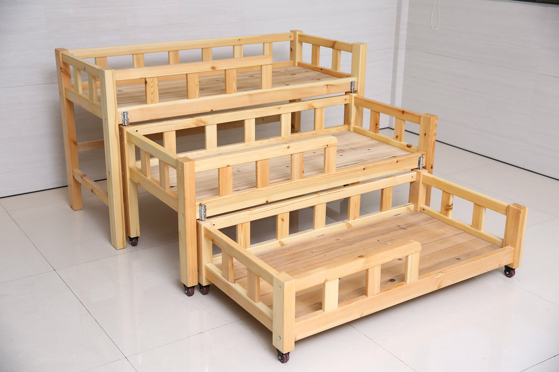 幼儿推拉床幼儿上下床幼儿三层推拉床幼儿午睡推拉床厂家直销