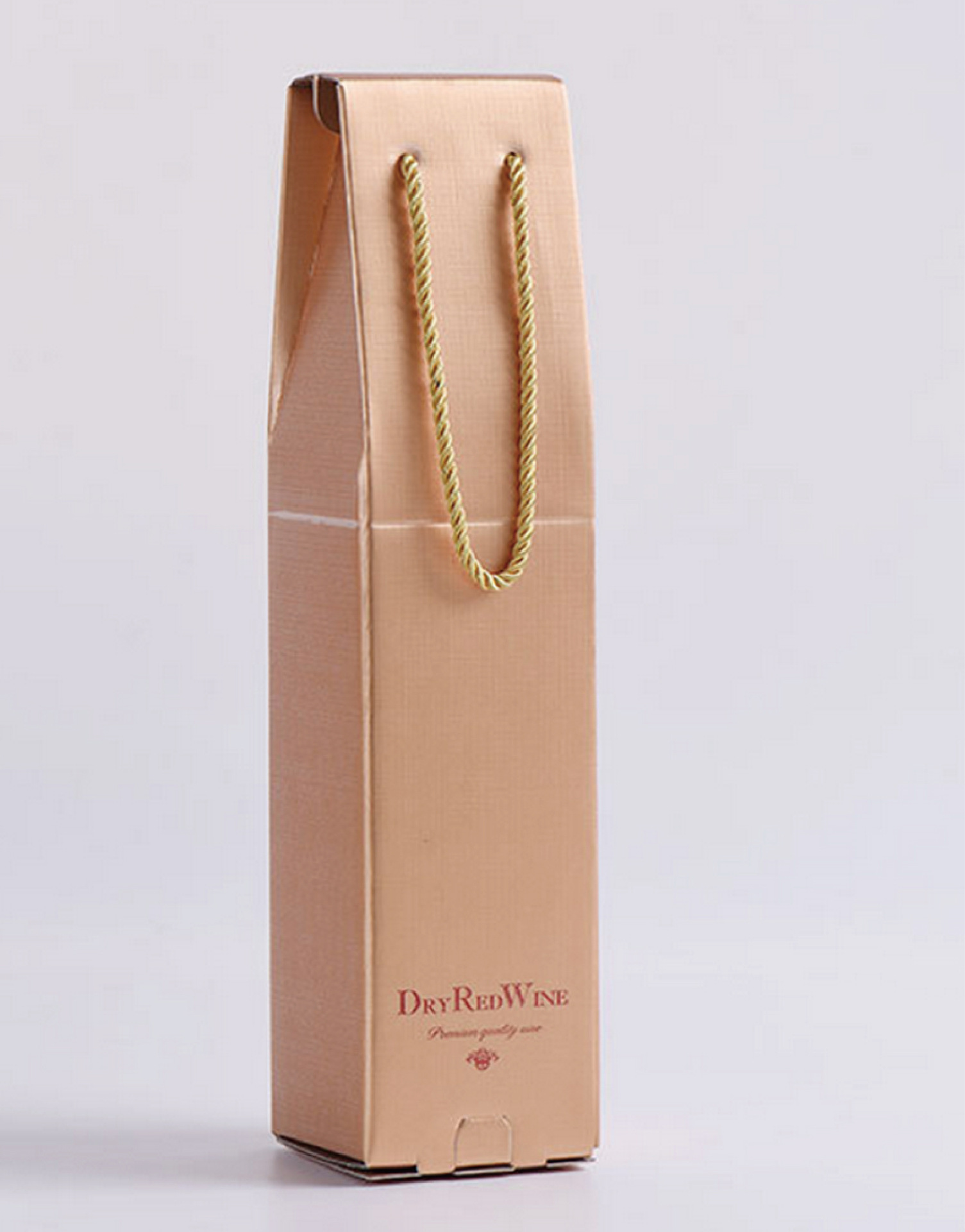 实力厂家定制单支红酒手提包装盒 烫金纸盒 黑色天地礼品盒