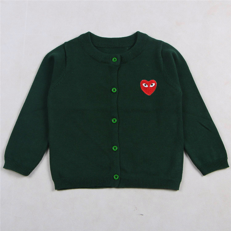 2022 Autumn and Winter Little Children's Clothing Love Embroidered Cardigan Cotton Knitted Cardigan Children's Jacket