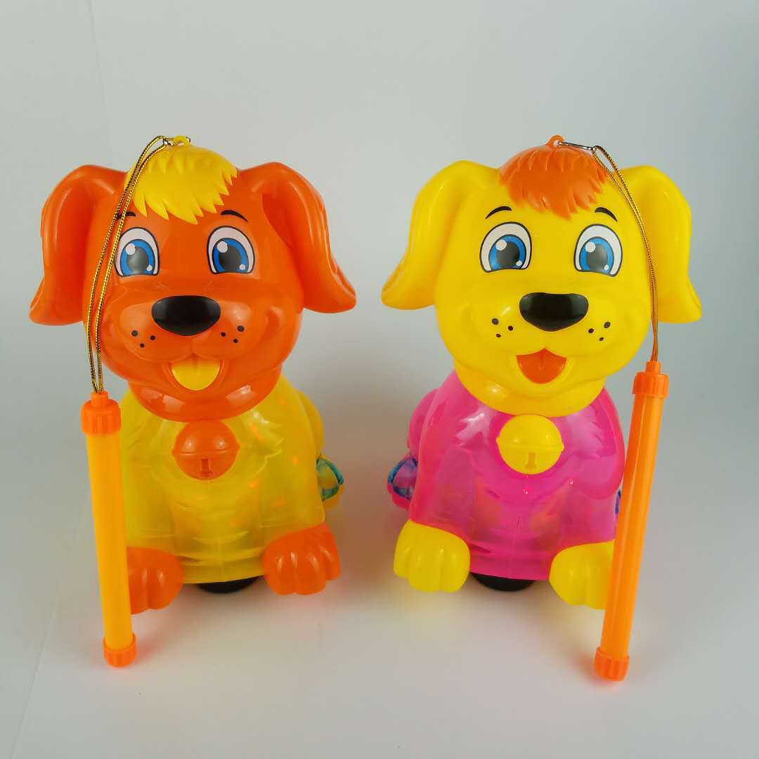 狗年新款电动万向狗发光音乐旋转小狗儿童玩具手提灯笼元宵节礼品