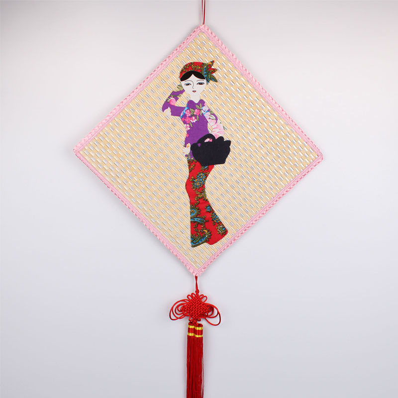 幼儿园手工制作民族人物布贴画diy环创布置中国风装饰画工厂直销