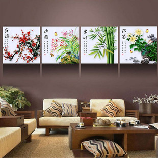 梅兰竹菊挂客厅的方位图片