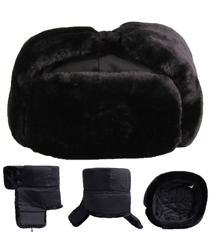 新式保安执勤棉帽 雷锋帽 保安冬装帽 防寒帽子 冬帽 棉帽子