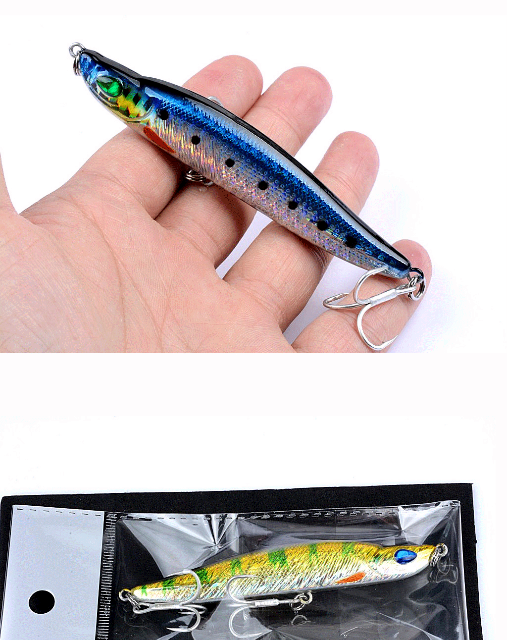 路亚饵沉水铅笔9.5cm/17g颤沉仿生鱼饵假饵海水淡水通杀硬饵翘刹