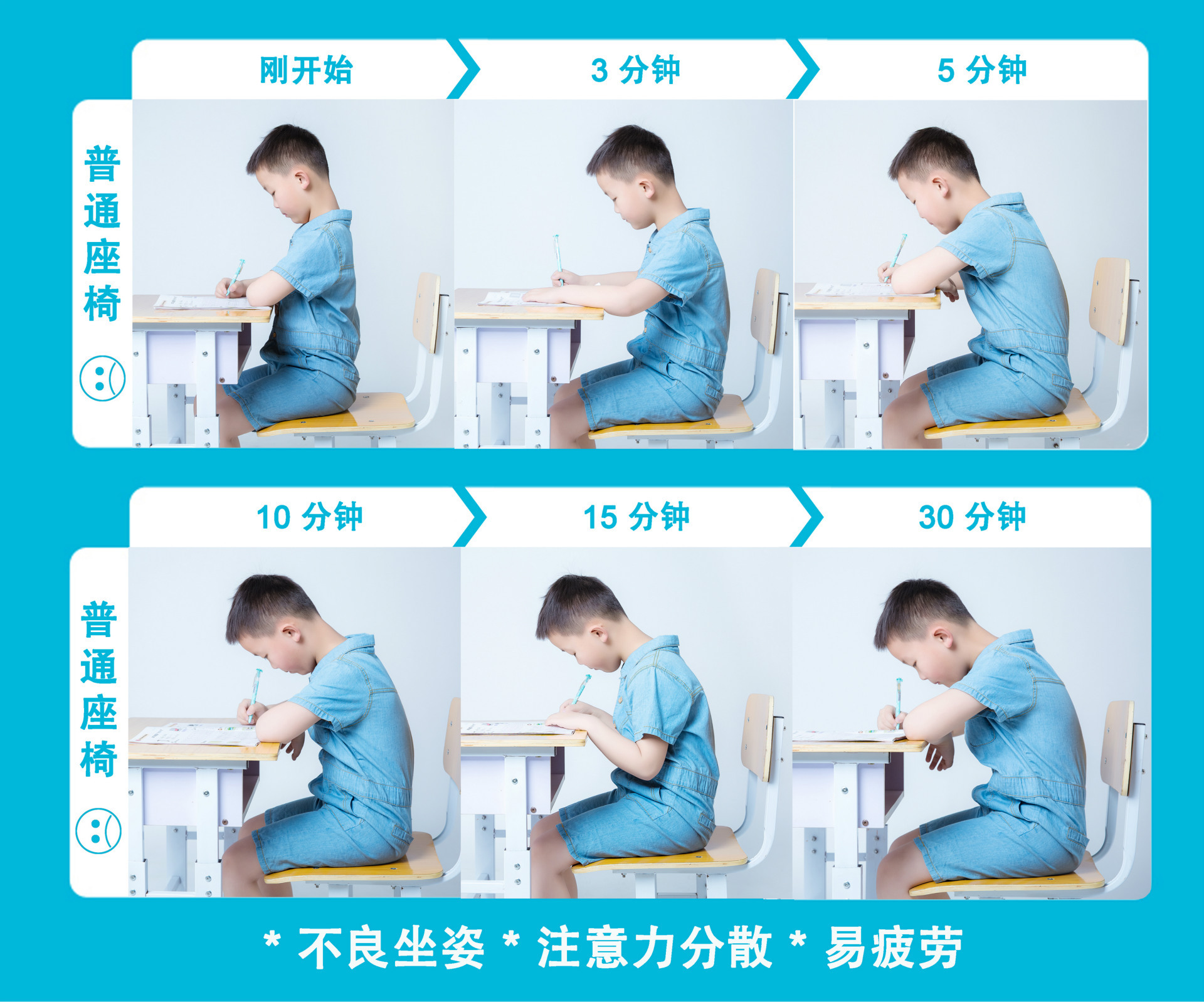 icanfree儿童矫姿小熊坐垫矫正坐姿预防驼背护腰脊椎矫姿矫姿椅