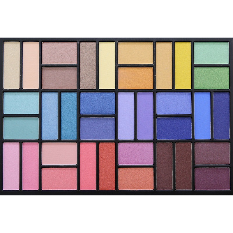 36色眼影彩妆盘暖色烟熏自然细滑珠亚光粉易上色持久不脱细滑跨境