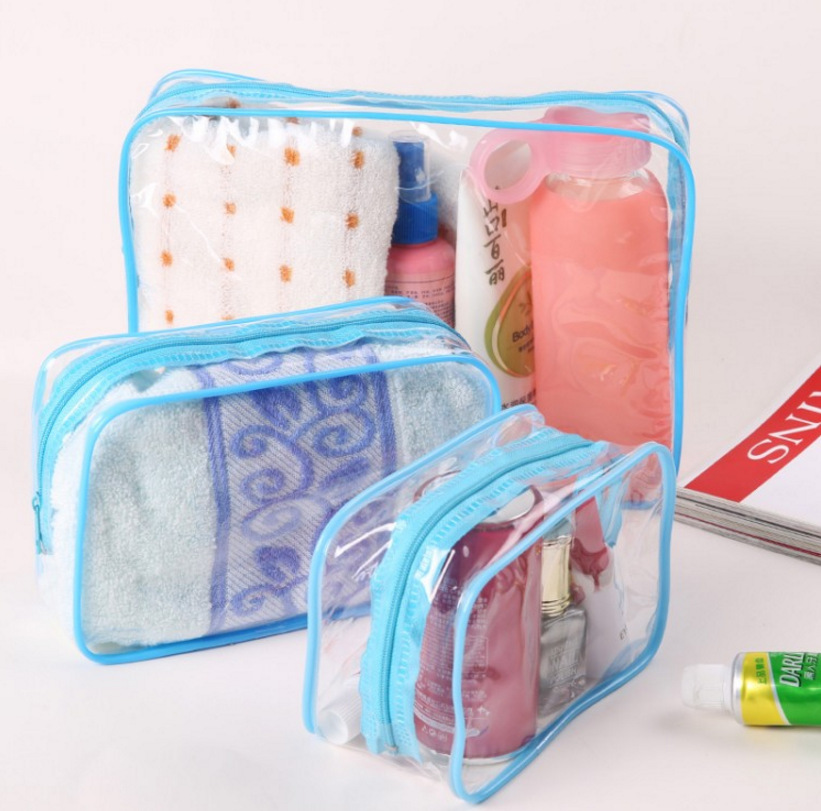 Transparent Waterproof Wash Bag Portable Outdoor Travel Cosmetics Storage Bag Multifunctional Thickened Pvc Buggy Bag