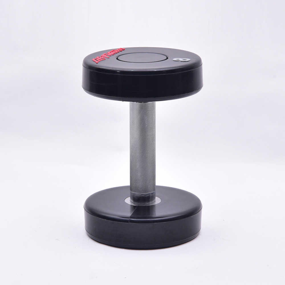 力健包胶圆头pu哑铃健身房专用哑铃包胶哑铃组合不同重量规格定制