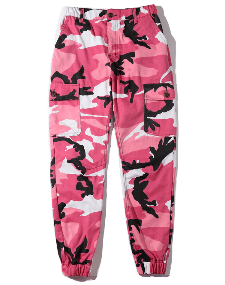 侃爷 嘻哈街舞hiphop迷彩工装裤子男迷彩裤男束脚小脚