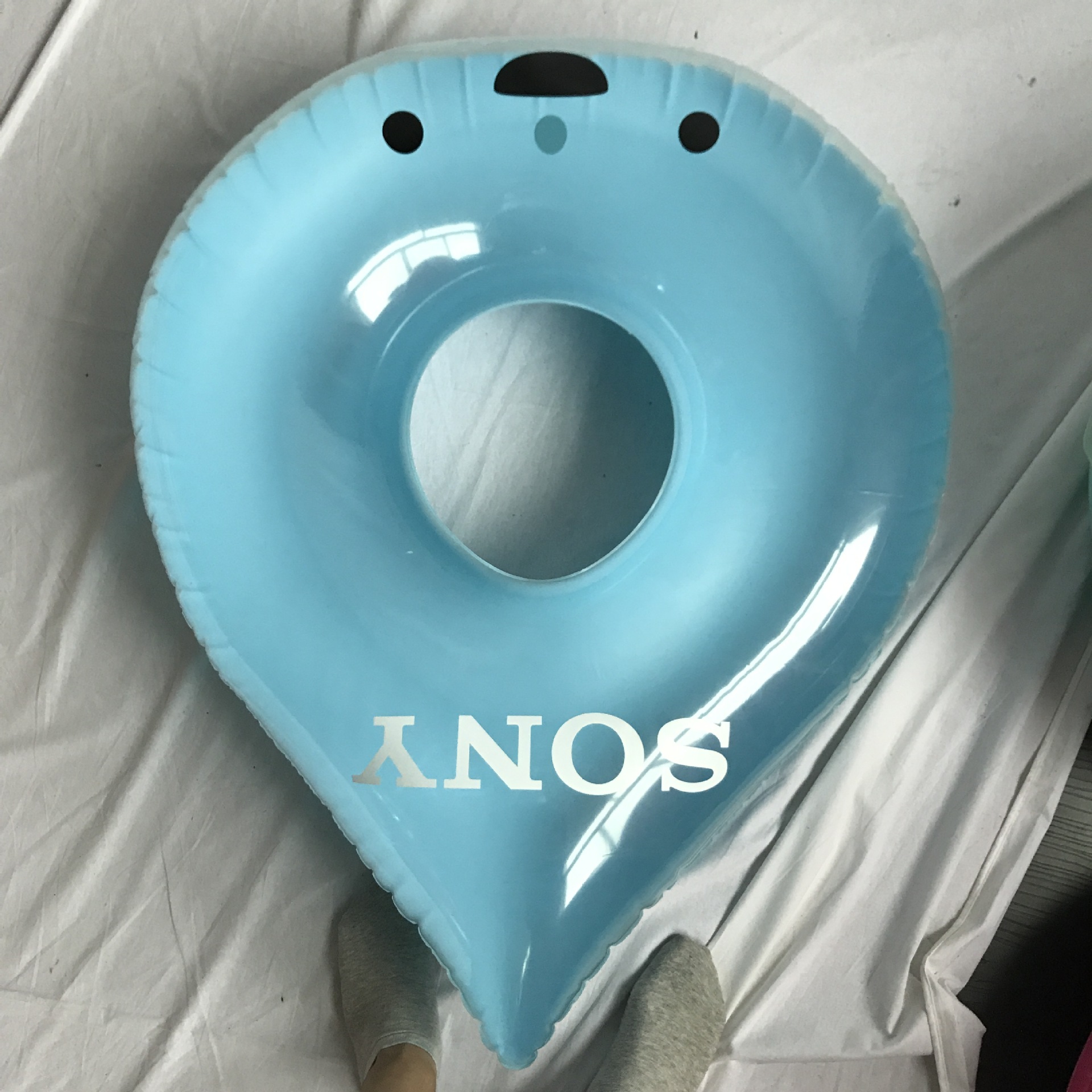 厂家定做 pvc充气水滴游泳圈 吹气水泡圈 充气广告用品 oem