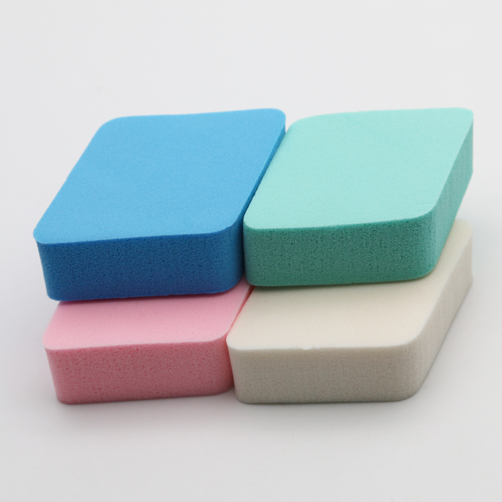 洗脸扑四色海绵菱形粉扑化妆粉扑 加厚亲水性干湿两用扑粉底扑