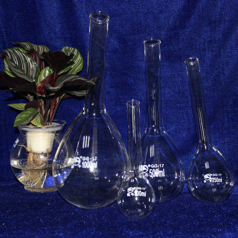 蜀牛长颈定氮烧瓶150ml200ml500ml长颈圆底烧瓶茄形烧瓶规格定制