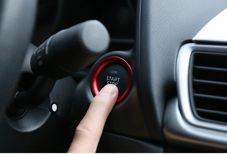 马自达cx-4阿特兹cx-5昂克赛拉点火圈装饰一键启动按钮装饰圈亮圈