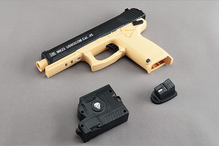 新款mk23王者战神下供回膛枪 高速射击户外真人cs对战水弹枪