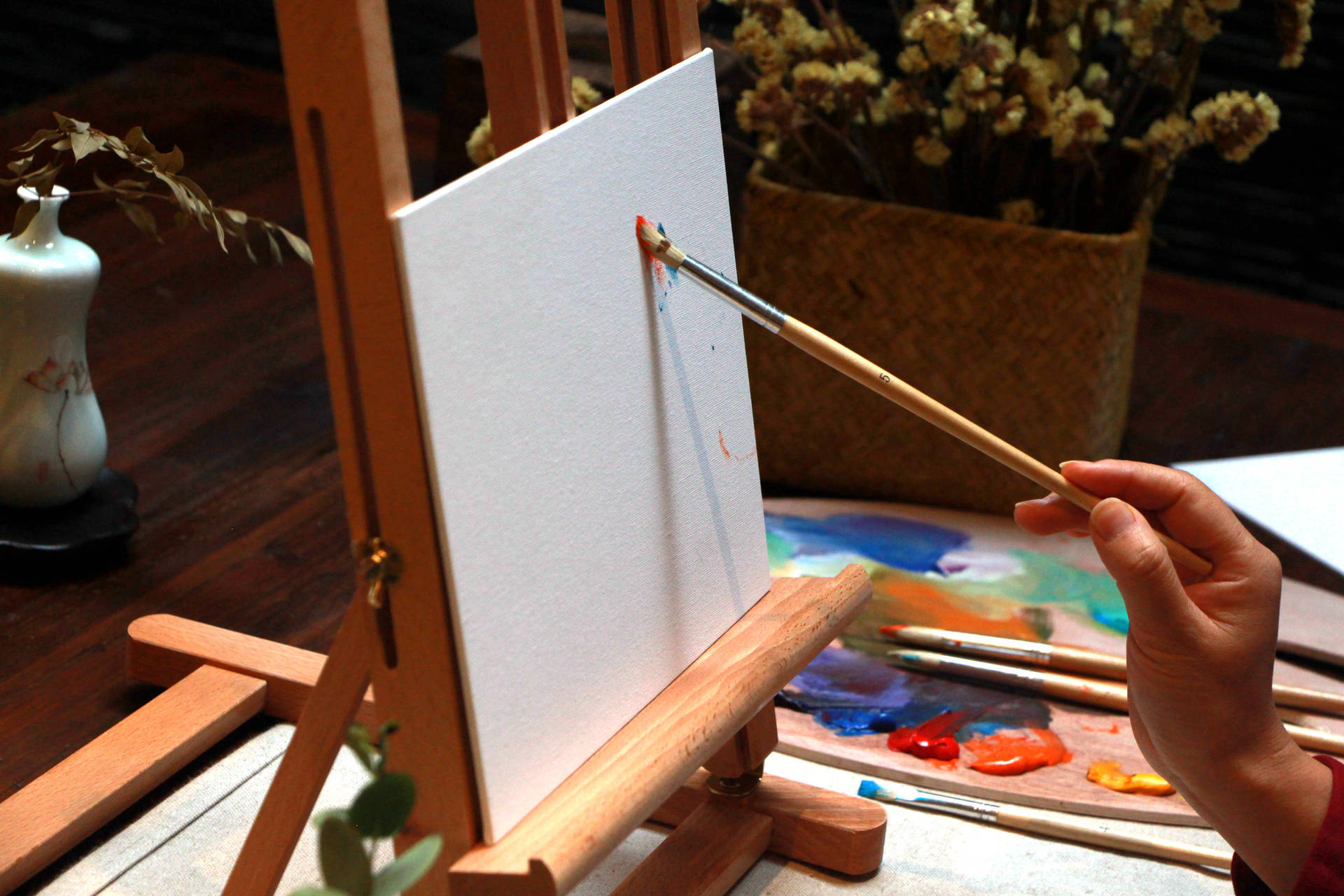 新品大促纯棉油画板 学生专用亚麻布面丙烯颜料油画板厂家直销