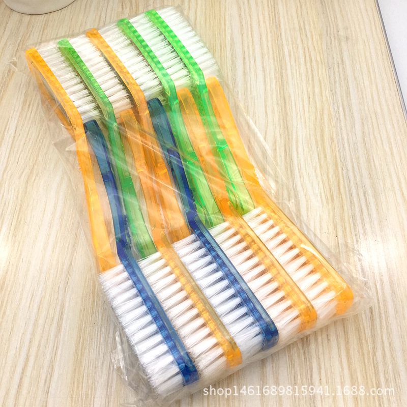 Factory Supply Plastic Crystal Shoe Washing Brush Cleaning Laundry Soft Fur Scrubbing Brush 2 Yuan Store Department Store Hot Sale