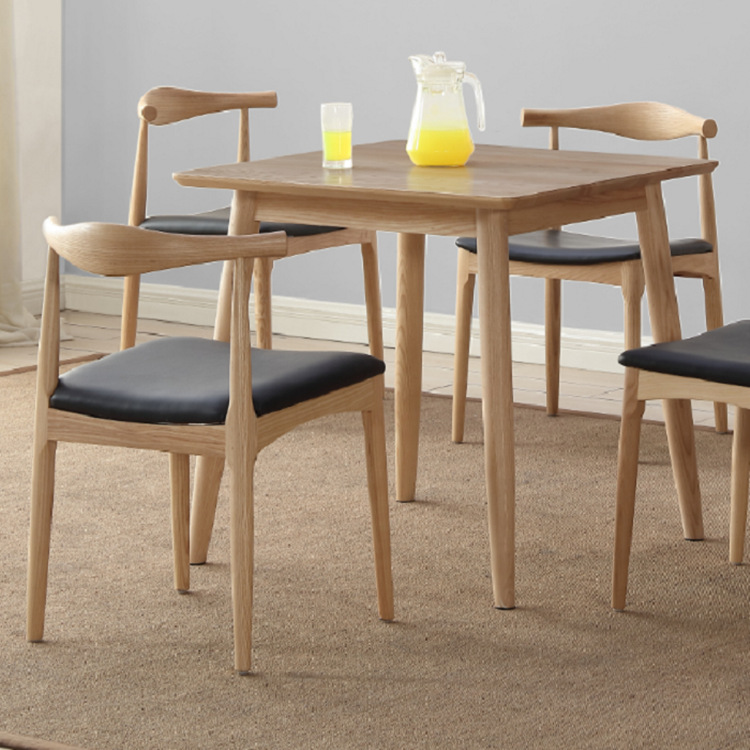 北欧实木餐桌小户型4人吃饭桌咖啡桌高档会所茶餐厅桌子甜品奶茶