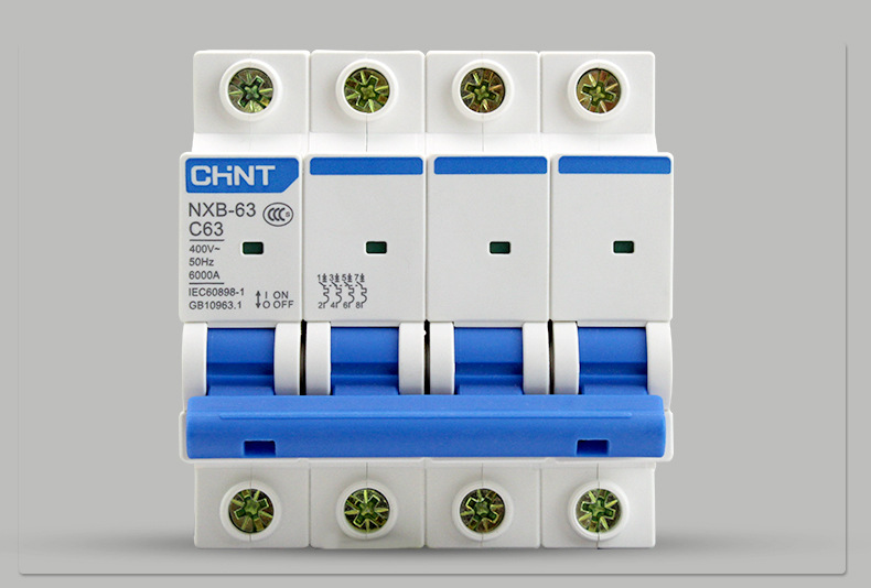 正泰 小型断路器空开 dz47升级款nxb-63 1p2p3p4p163263a空气开关