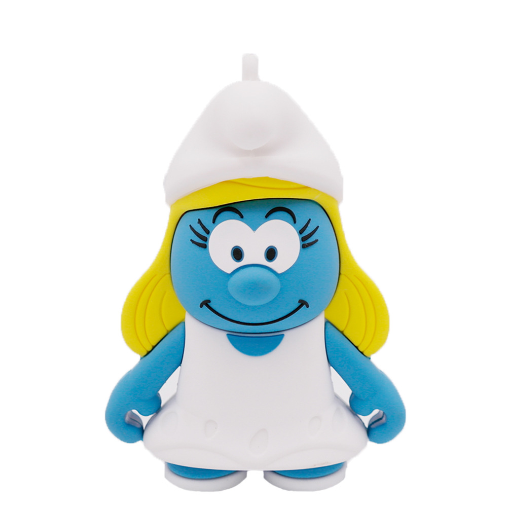 供开模创意公仔玩具兰精灵5200毫安移动电源卡通创意蓝精灵充电宝