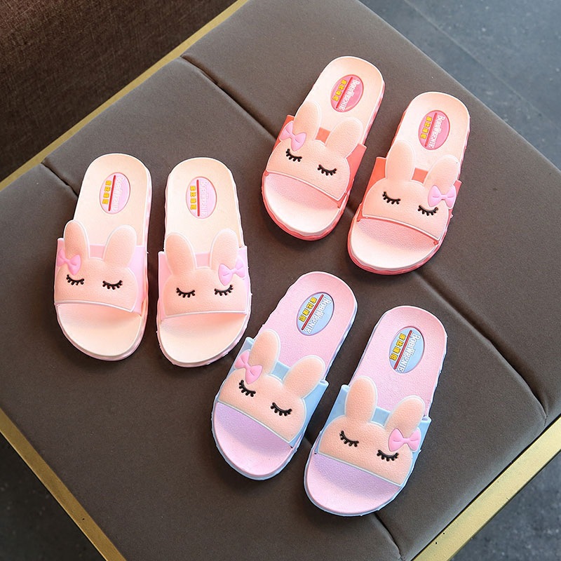 Children's Slippers Summer Female Bathroom Parent-Child Boy Girls Sandals Home Indoor Non-Slip Baby Cute Little Princess