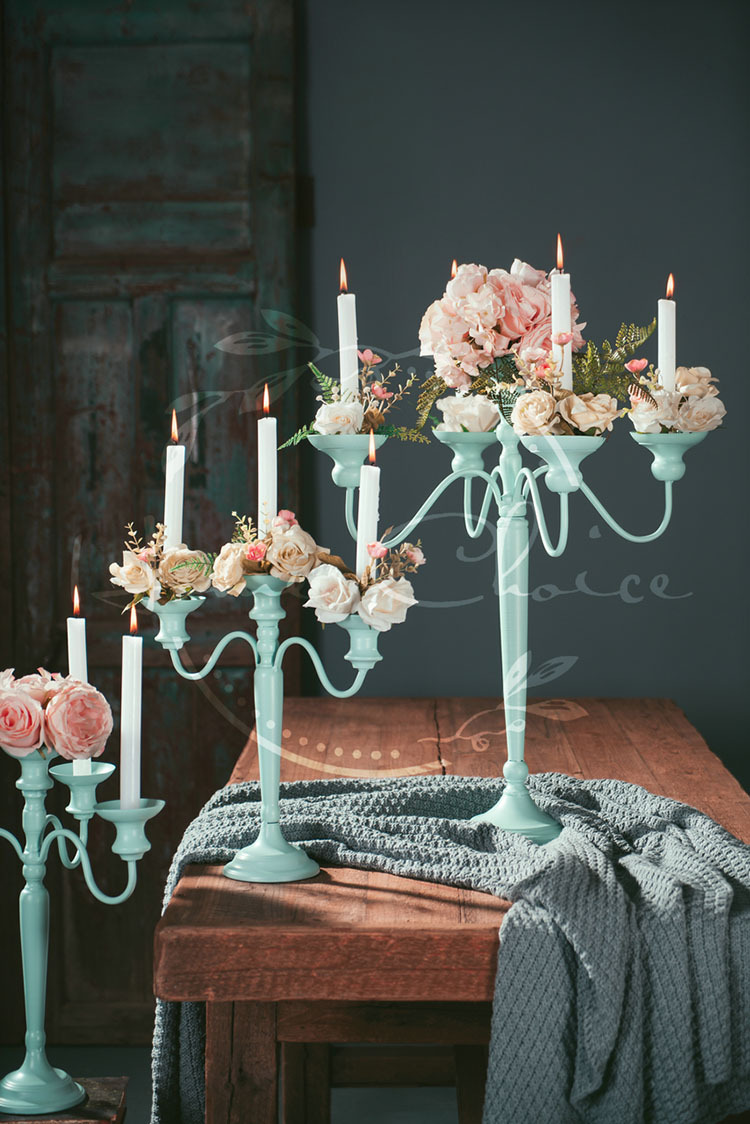 润家婚礼铁艺烛台欧式烛光晚餐蜡烛台 婚庆现场布置道具庆典道具