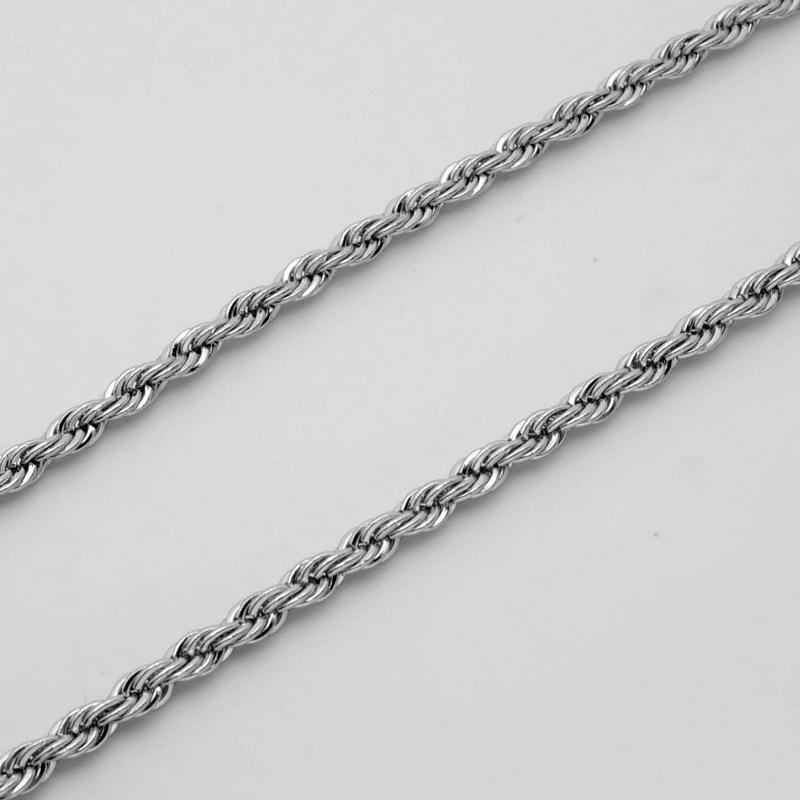 Stainless Steel Necklace Titanium Steel Necklace European and American Jewelry for Girls Hemp Flowers Chain Wholesale DIY Men's Accessories Chain Chain