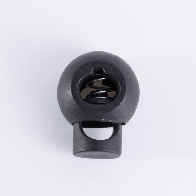 塑料圆形弹簧绳扣尼龙单孔卡扣尾夹吊钟扣调节扣 定做各种颜色