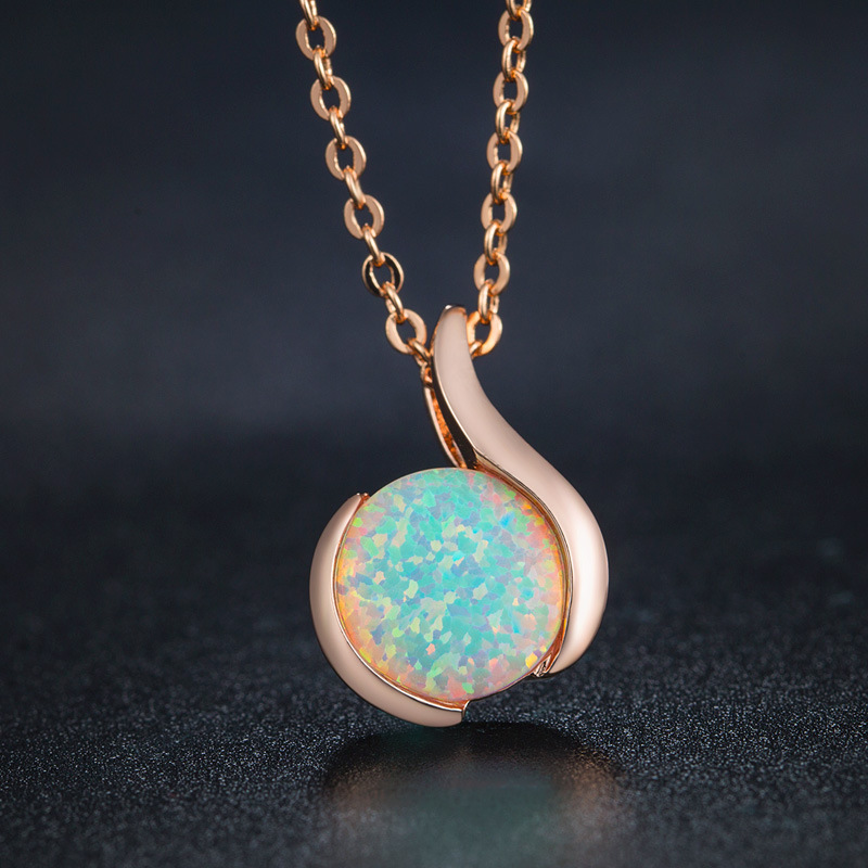 unieno 跨境专供速卖通爆款澳宝项链opal 欧珀小饰品一件代发