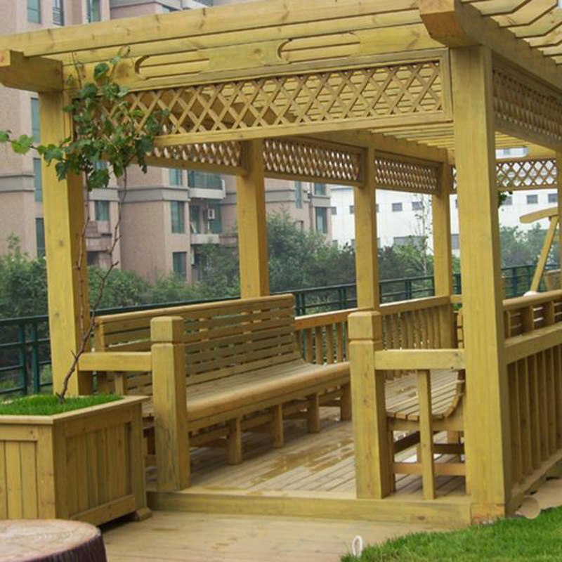 碳化木花架防腐木葡萄架庭院花架植物攀爬架碳化木单边廊架