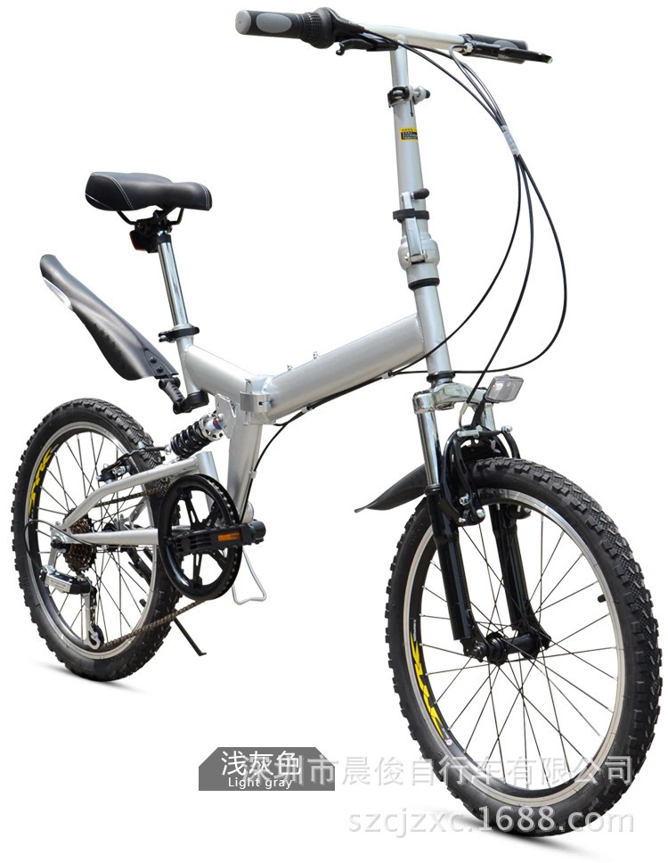 新款厂家直销20寸折叠自行车禧玛诺6速山地车成人变速公路车单车