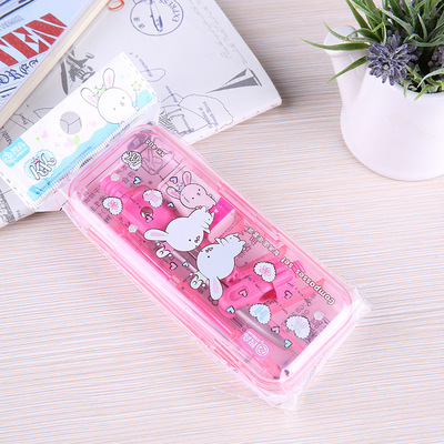 学生文具智高kk兔圆规套装学生数学用品学具盒可爱兔子套装kk-408