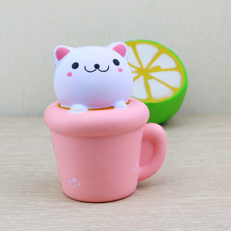 pu 猫杯慢回弹仿真squishy 香味纸杯猫现货 厂家直销 工艺品摆件