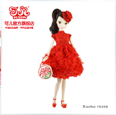 可儿娃娃 名媛可儿中国 红如意元素关节体6109-阿里巴巴