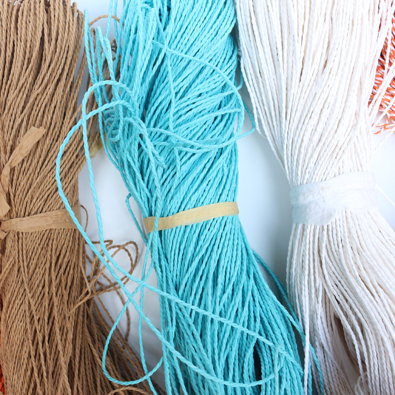 彩色双股纸线纸绳编织工艺品原材料手工编织各色纸绳 多规格可选