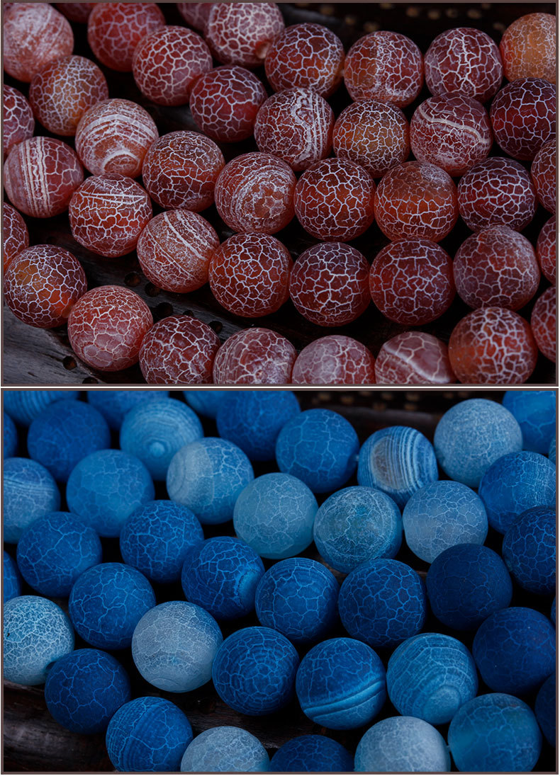 同美水晶天然彩色风化磨砂玛瑙散珠半成品圆珠批发跨境速卖通爆款