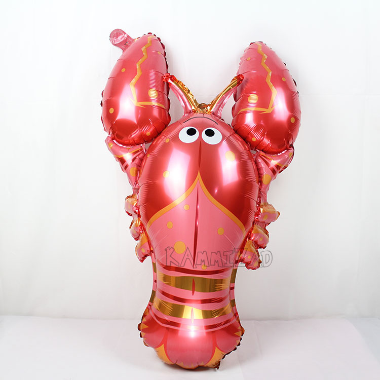 热销小龙虾铝膜气球大号龙虾烧烤酒店开业装饰广告铝箔气球批发