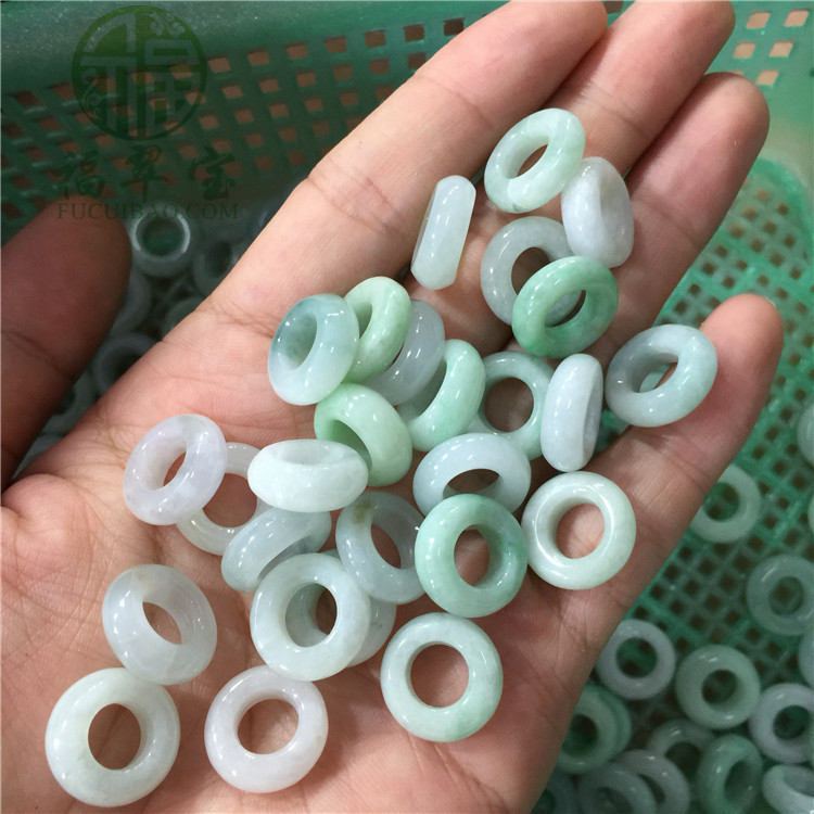 四会天然翡翠 大孔幸运圈 手链翡翠玉石玉器工艺品玉饰厂家批发