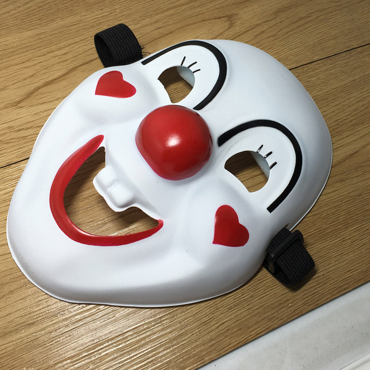 2018喜感开心小丑面具 万圣节面具 跳舞手绘面具猫面具气氛装扮