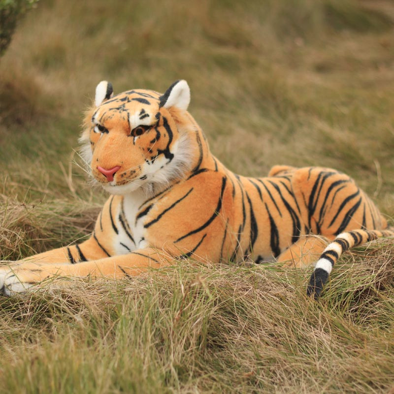 批发东北虎仿真趴虎毛绒玩具玩偶布娃娃一件代发货仿真虎