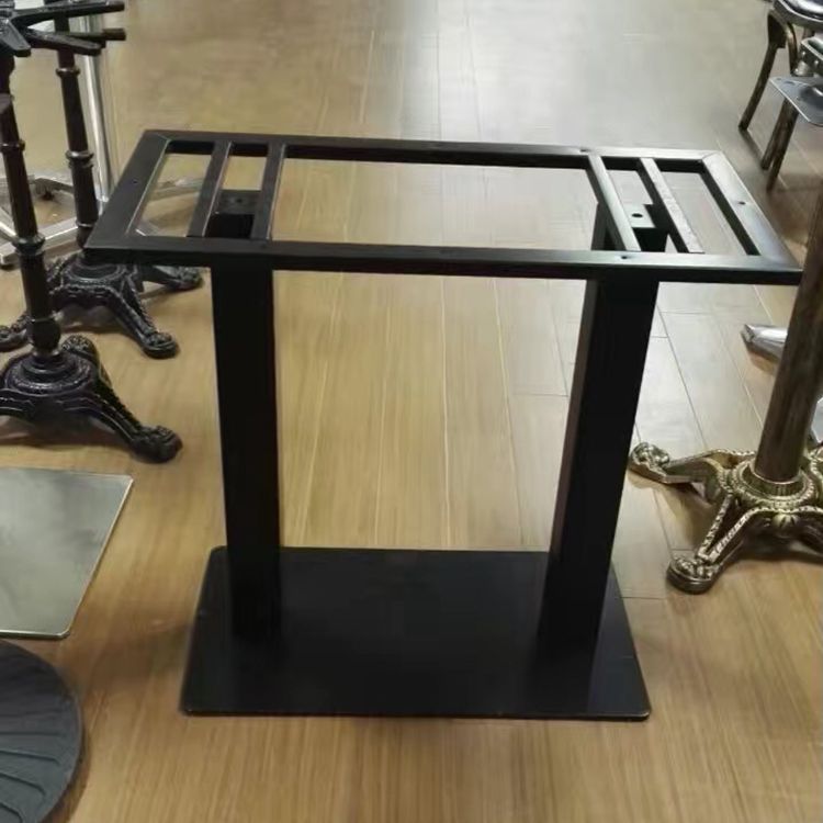 不锈钢桌脚不锈钢双柱餐桌脚四人位桌脚五金配件桌脚 厂家直销