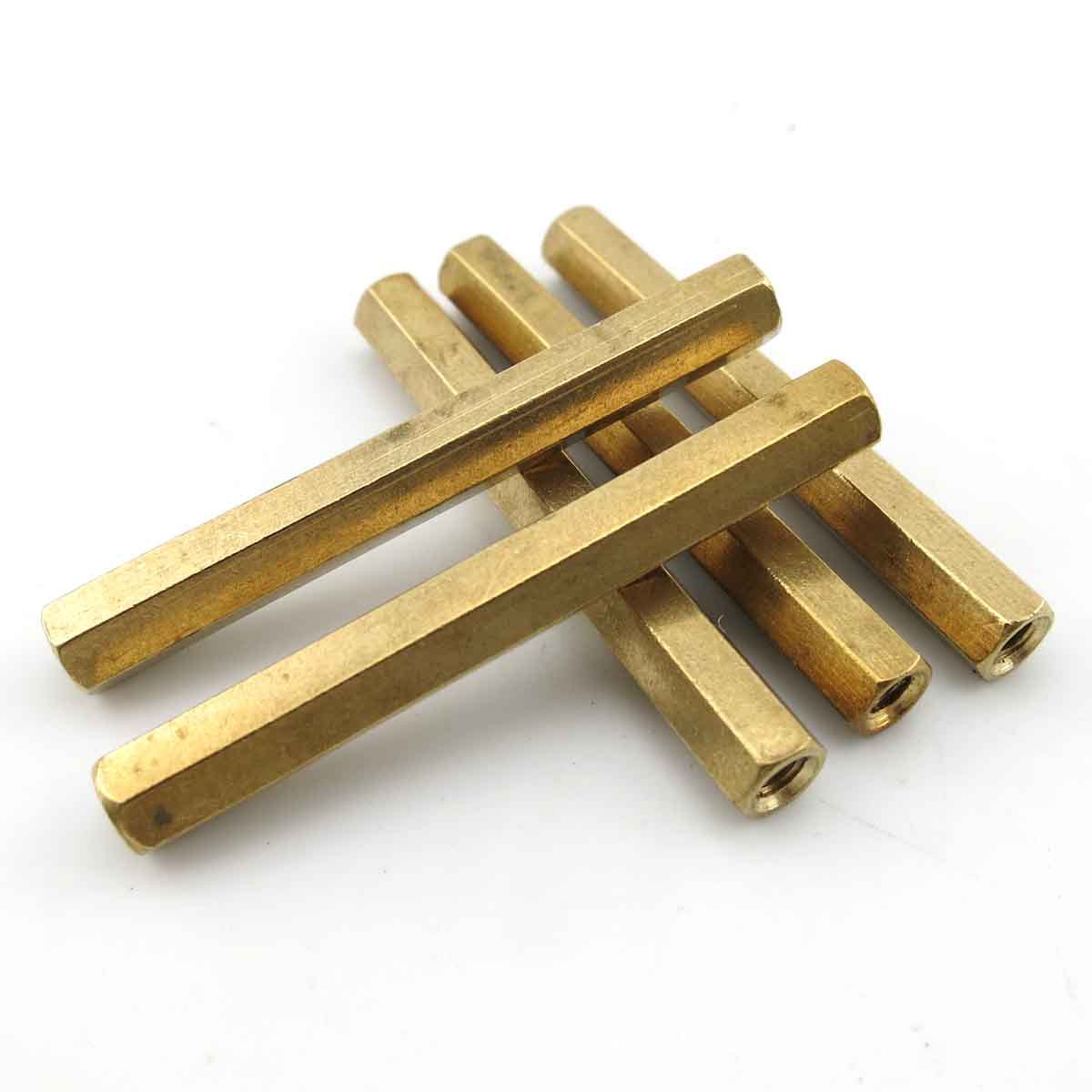 m3*5 10 40 60 六角铜柱管 五金隔离柱 固定柱子车壳柱内螺纹铜柱