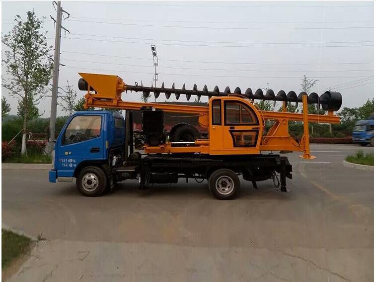 小型双排座轮式打桩机 汽车打桩机 液压打桩机