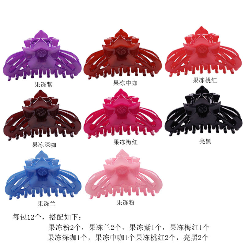 Zhuoming Japanese and Korean Style SUNFLOWER Updo Hair Claw Large Plastic Hairpin Color Headdress Boutique Wholesale Hair Accessories