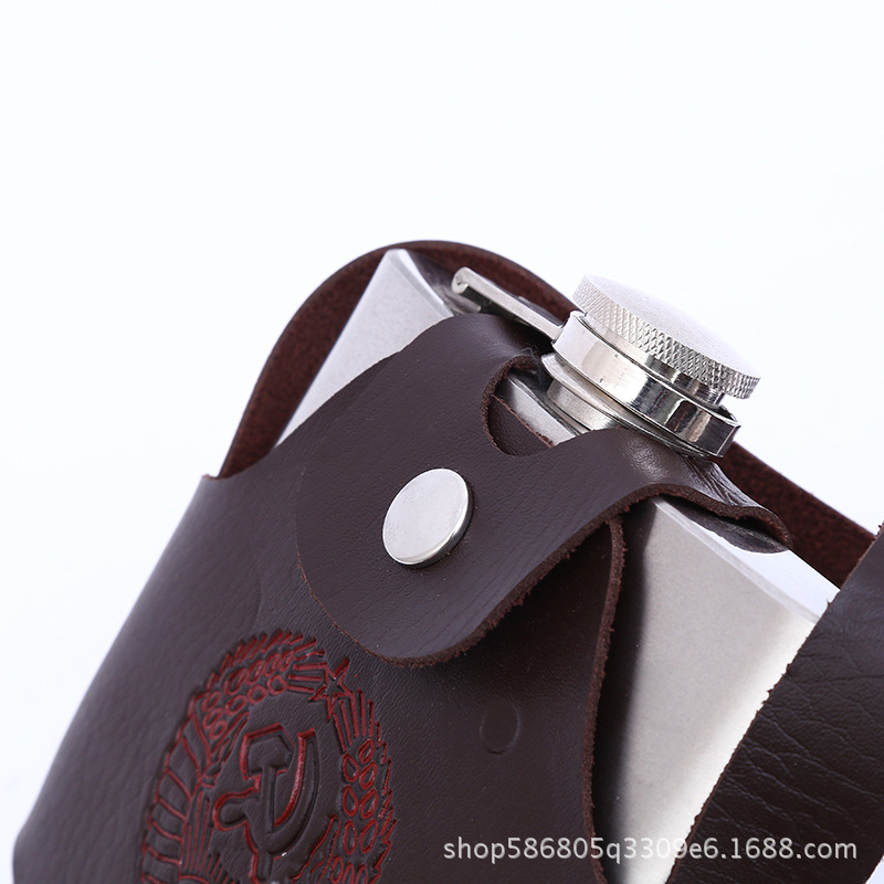 不锈钢水杯时尚牛仔酒壶创意定制礼品壶户外便携随身迷你小酒壶