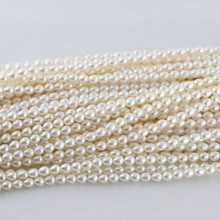 淡水珍珠项链小米珠5-6mm水滴形项链半成品批发