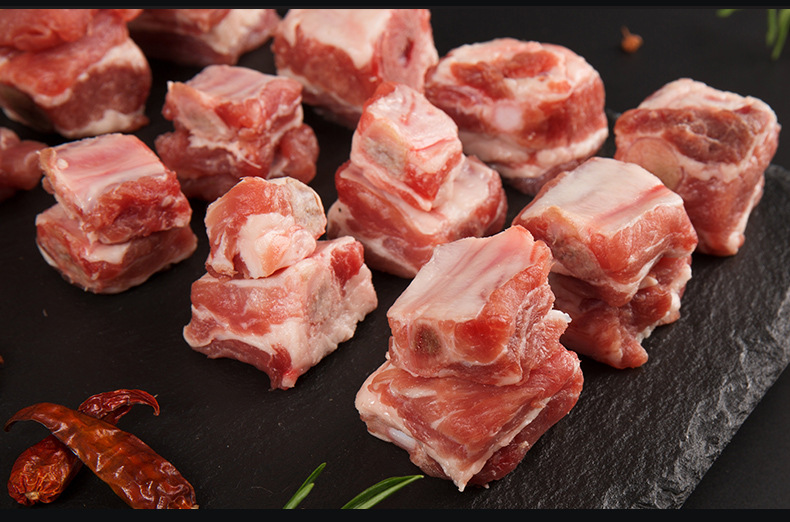 供应欧得莱黑山猪肋排500g散养黑猪土猪肉