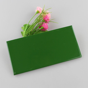 10×20公分深绿色瓷片 建筑外墙草绿色瓷砖 引人注意彩色釉面砖